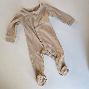 Colored Organics Soft Beige Skylar Footed Sleeper 3-6m